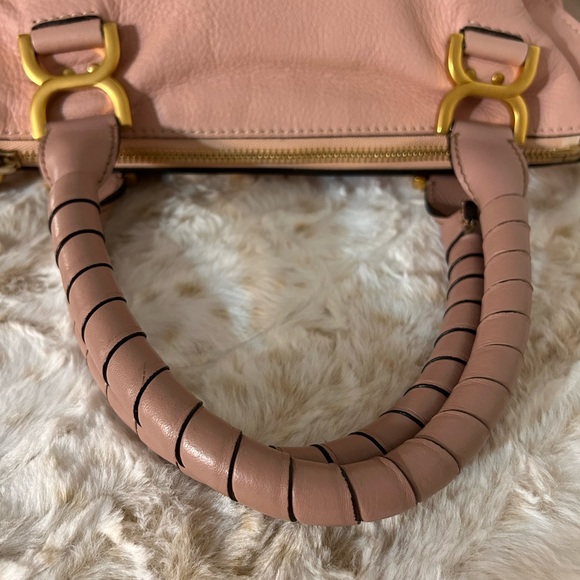 👛 Gorgeous EUC Authentic Chloe Marcie Tote 👛 Woodrose. This bag is perfection! 💗 - Picture 8 of 13